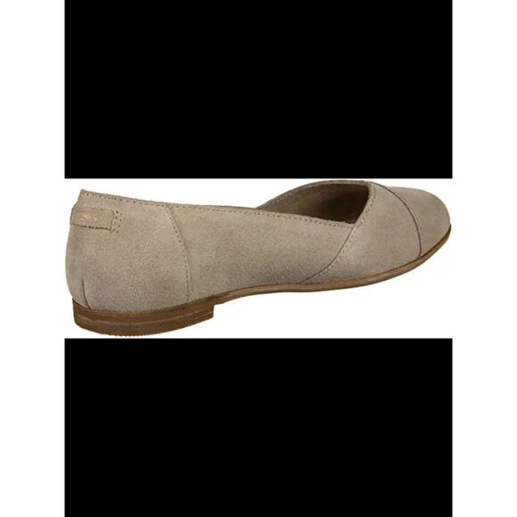 NWT TOMS Womens Beige Padded Julie Almond Toe Slip On Suede Flats 6.5 W - Picture 2 of 5